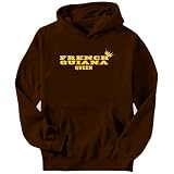 French Guiana Queen Countries Mens Hoodie (Brown, Sizes X-Small - XXX-Large)