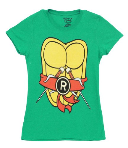 TMNT Teenage Mutant Ninja Turtles Costume Green Juniors T-shirt Tee