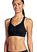 Jockey Women's Bras Mid Impact Zip Front Sports Bra, Black, S