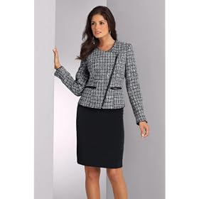 metrostyle Textured Moto Skirtsuit