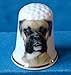 Porcelain China Collectable Thimble -- Boxer Dog
