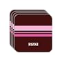 Personal Name Gift - "RIZKI" Set of 4 Mini-Mousepad Coasters (pink design)
