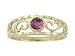 10k Yellow Gold Rhodolite Garnet Filigree Design Ring, Size 6