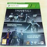 Injustice : Gods Among Us - Zombie Mode - Blackest Night -Arkham City Catwoman/Joker/Batman Skins DLC Code Card XBOX 360 (Injustice)