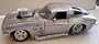 Jada Toys 1/24 Scale Diecast Big Time Muscle with Blown Engine 1963 Chevy Corvette Sting Ray in Color Silver