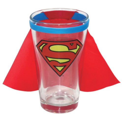  Superman Caped Logo Pint Glass (Fully Licensed ICUP)