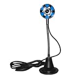 USB 2.0 5.0Mega Pixel Driverless Flexible Webcam Web cam Internet Web PC Camera with Audio Microphone and Adsorbable Stander for Vista