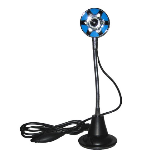 USB 2.0 5.0Mega Pixel Driverless Flexible Webcam Web cam Internet Web PC Camera with Audio Microphone and Adsorbable Stander for Vista