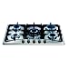 Cda Hcg741fss 700mm 5 Gas Burner Hob Including Wok Burner In