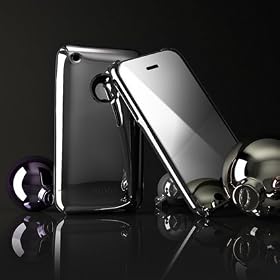 Apple iPhone 3G/3GS Metallic Slim Fit Case & Mirror Screen Protection - Silver