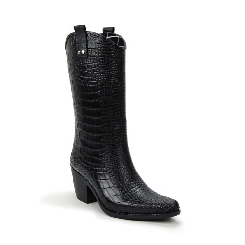 Western Style Cowboy Rain Boots Croc Prints