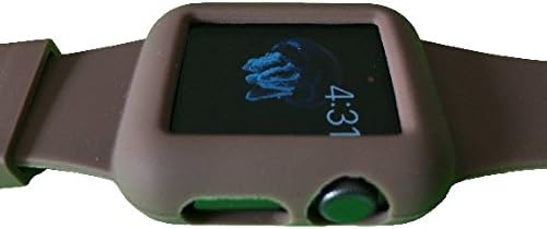 Apple Watch Protective Case 42mm Exact Fit Sport Band - Black Red White Pink Green Blue Brown (Turd Brown)