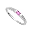 Sterling Silver Baby Ring with Ruby CZ - 2mm Band Width - 1mm Face Height - Sizes: 1-4 Sterling Silver Baby Ring with Ruby CZ - 2mm Band Width - 1mm Face Height - Sizes: 1-4