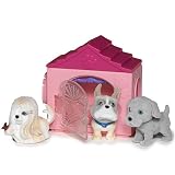 Puppy In My Pocket - Pink Puppy Little House - Neopolitan Mastiff, Lhasa Apso & Boxer