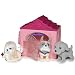 Puppy In My Pocket - Pink Puppy Little House - Neopolitan Mastiff, Lhasa Apso & Boxer