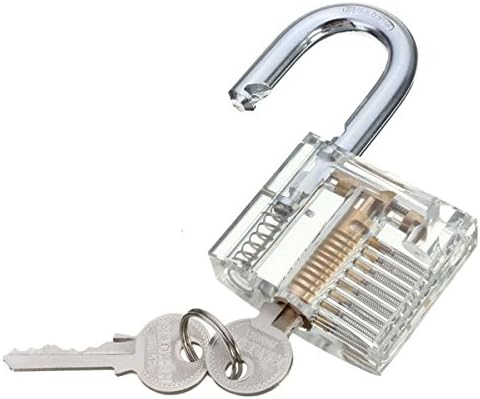 (Pack of 1 ) Lock Learning Tool Good Quality Good Design Modern Style Transparent Visible Cutaway Practice Padlock Lock Training Skill for Locksmith