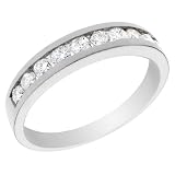 Anniversary Ring: 1/2 Carat (ctw) in 14K White Gold Diamond Wedding Band