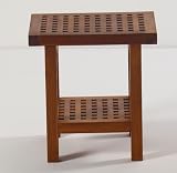 Grate Shower Stool Seat with Shelf