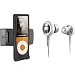 DLO - Philips Total Workout Kit Includes: Action Jacket Case (Black) for iPod Nano 4G; 180-degree Rotating Belt-clip; Adjustable Armband, and Philips Headphones, DLA71121/17