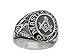 College Style (Silver Color) Stainless Steel Freemason Ring / Masonic Rings - Freemason's Jewelry for Free Masonry Member. Free Masons Masonary Ring with Masonic symbol (10)