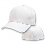 WHITE SIZE 7 FITTED BASEBALL CAP HAT CAPS HATS