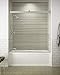 KOHLER K-706000-L-SH Levity Shower Door, Crystal Clear glass with Bright Silver frame