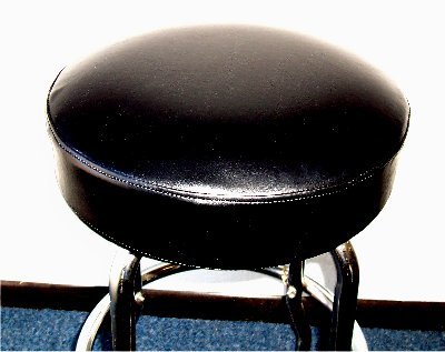 Black Slip-on Bar Stool Cover 12-15 inche Diameter (14