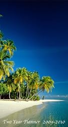 Tropical Beaches 2009-2010 2 Year Pocket Planner Calendar (3.6" x 6.5")