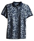 Port Authority - Ladies Silk Touch Hibiscus Print Sport Shirt Navy/Winter White-XL
