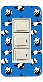 3ヶ口用 3口用 タイプ コンセント スイッチ カバー ジャケット ca1127-2 パンダ 09 カスタムカバー 交換用 3穴用 2穴用