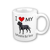 I Love My Staffordshire Bull Terrier Coffee Mug