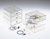 3 Drawer Cube (Clear) (6 1/2H x 6 1/2W x 6 1/2D)