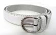 Women's 1' Skinny Jean White Leather Belt