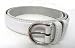 Women's 1' Skinny Jean White Leather Belt