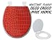 Abattant Toilette WC en Mousse Deco Flashy Design Croco Animal - Rouge - Neuf