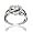Open Heart Diamond CZ Sterling Silver Gold Vermeil Accent Ring Size 6