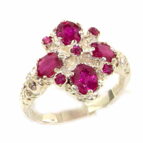 Click To Luxury Ladies Victorian Style Solid Hallmarked Sterling Silver Ruby Ring - Finger Sizes 5 to 12 Available Details... Luxury Ladies Victorian Style Solid Hallmarked Sterling Silver Ruby Ring - Finger Sizes 5 to 12 Available