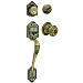 Schlage F360VPAR609GEO Parthenon/Georgian Combo Kit, Antique Brass