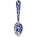 Enamelware Spoon, 8 inch, Blue/White Splatter (Single)