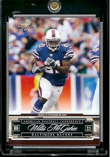 2007 Playoff Prestige Football Card #19 Willis McGahee - Baltimore Ravens - Mint Condition - Shipped In Protective ScrewDown Case!