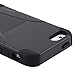 Eagle Cell PHIPHONE5YSTBKBK HypeKick Hybrid Protective Gummy TPU Case with Kickstand for iPhone 5 - Retail Packaging - Black