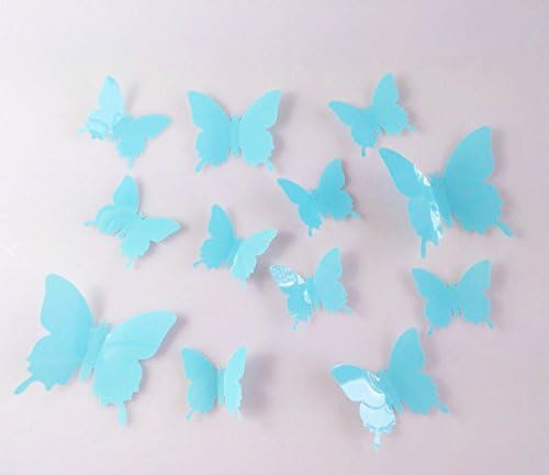 DIY 3d Butterfly Wall Decor (Light blue)