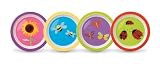 Crocodile Creek's Garden 4 Piece Children's Melamine Plate Set
