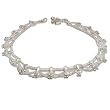 Gift for Her Silver Ankle Bracelet Pairs Fine Body Jewelry for Women 10 inches