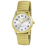 Activa Mens Elegance Gold-Tone Stretch Band Analog Watch #SF262-004 by Activa