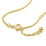 Produkt-Bild: GAL Fu&szlig;kette Ankerkette gedreht gold vergoldet 27 cm