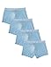 David Archy Men's 4 Pack Comfy Micro Modal Trunks(S, Skyblue-Stripe)