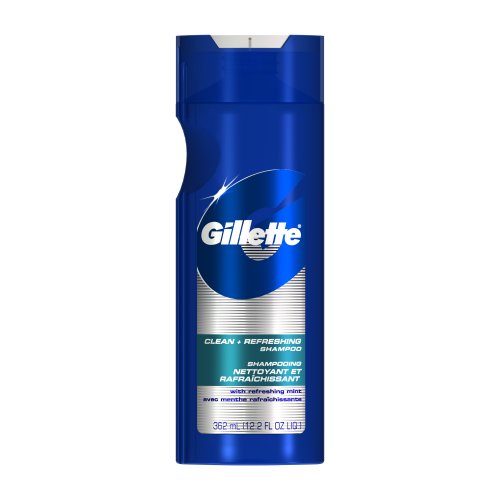 Gillette Clean + Refreshing Shampoo, 12.2-Fluid Ounce Pet Bottle (Pack of 6)