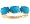 14K Yellow Gold Oval Three-Stone Ring-Turquoise, size5
