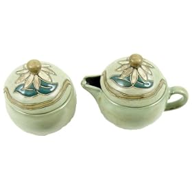 MARA Stoneware Collectible CREAMER SUGAR BOWL Sunflower DESIGN by CollectibleXchange
